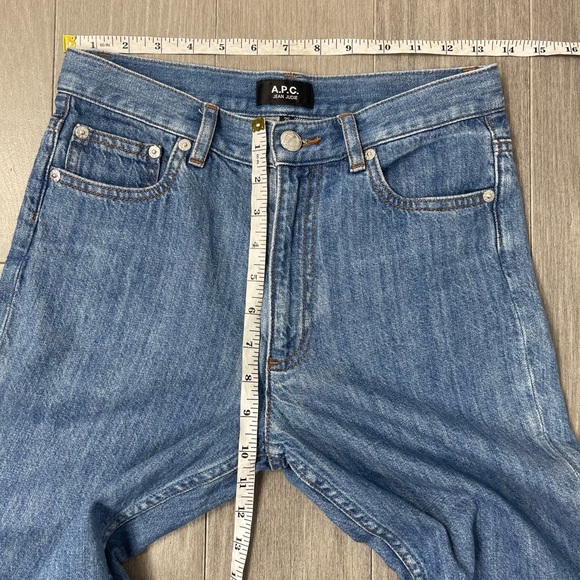 A.P.C. "JUDIE" COTTON LINEN DENIM ANKLE JEANS RAW GEM 25 APC - Picture 14 of 16